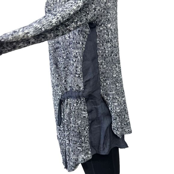 Anthropologie Dolan Heathered Gray Open Front Knit Tie on waist LinedCardigan XS - Picture 5 of 10